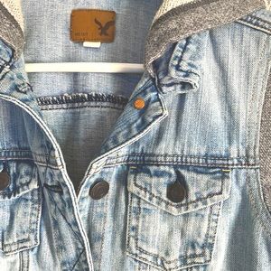 American Eagle Jean Jacket Hoodie